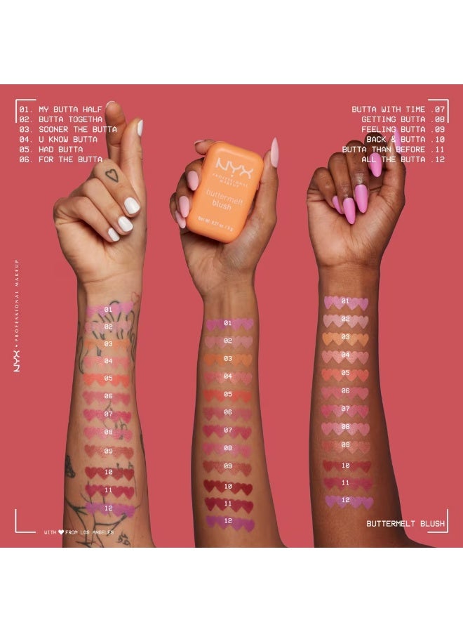 NYX PROFESSIONAL MAKEUP NYX Buttermelt Blush,  01 - My Butta Half - Image 4